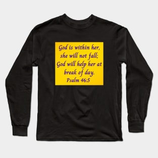 Bible Verse Psalm 46:5 Long Sleeve T-Shirt